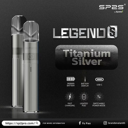 SP2S Legend S 傳奇版主機｜雙功率調節｜Type-C 快充｜SP2 一代煙彈通用-台灣現貨