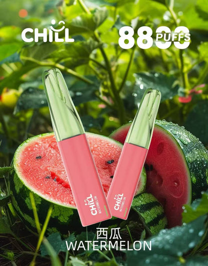 CHILL 8800口拋棄式電子煙｜長效續航一次性電子煙｜冰涼水果口味 Vape-VAKA糖果雲煙館