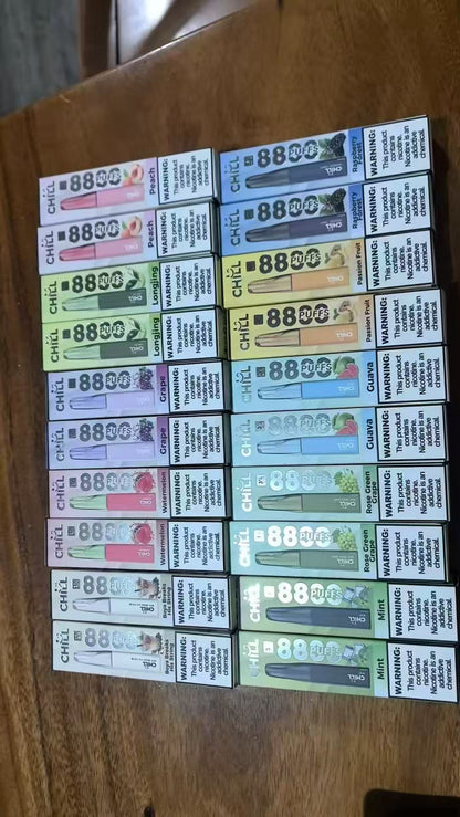 CHILL 8800口拋棄式電子煙｜長效續航一次性電子煙｜冰涼水果口味 Vape-VAKA糖果雲煙館