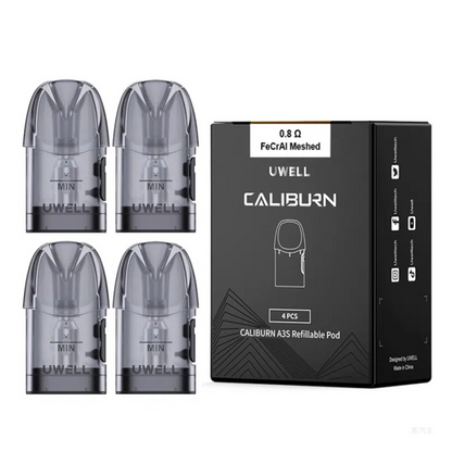Uwell Caliburn A3咖喱空倉（4顆裝）原廠空煙彈|一體彈|咖喱棒A3-台灣現貨秒發