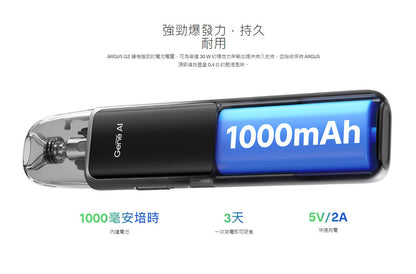 VOOPOO ARGUS G2 智慧調節注油主機 30W｜GENE.AI 晶片｜1000mAh 長效電池｜可調氣流 Pod 系統-台灣現貨