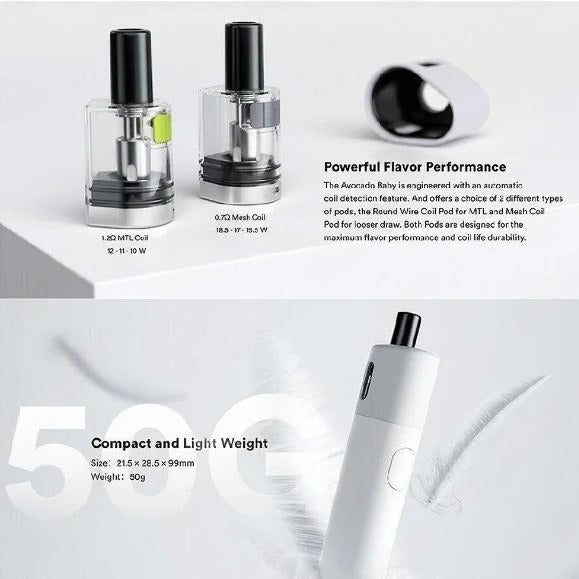 VAPTIO Avocado Baby 酪梨寶寶空煙彈/替換倉 一盒/3顆-台灣現貨秒發